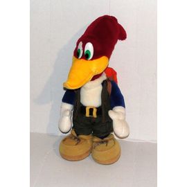 Peluche Woody Woodpecker Mascotte Portaventura - Doudou Woody Wood Pecker Le Pic Vert Randonneur 37 Cm