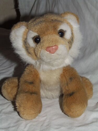 Lionceau Doudou Marron Beige Peluche De 20 Cm Assis