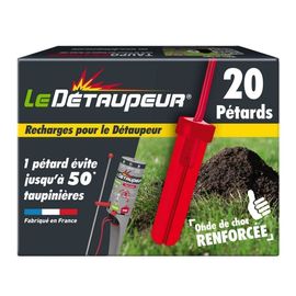 LE DÉTAUPEUR 20 Recharges Pétards Piège anti-taupes