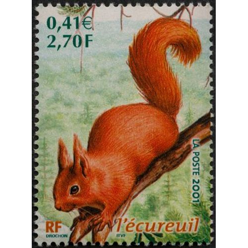 Timbre L'écureuil - 2001 - Neuf - Yt 3381