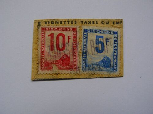 Lot De 2 Timbres Colis Postal N° 4a Et 10 ( Timbres Dit Pour "Petits Colis") Sur Fragment