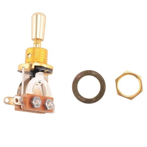 Gold Electric Guitar 3 Way Toggle Switch Pickup Selector Switch With Brass Tip Knob