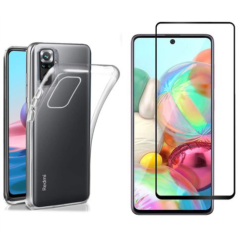 Protection Intégrale 360 Degres Xiaomi Redmi Note 10 Pro 4g : Coque Gel De Protection En Tpu Invisible Arrière Transparente Et Protection Écran Full Cover Noir Xiaomi Redmi Note 10 Pro 4g - Accessoires Pochette Case