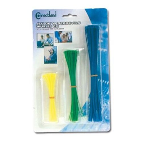 Paquette de 75pcs Serres fils multi couleurs et 3 longeurs 10/15/20cm