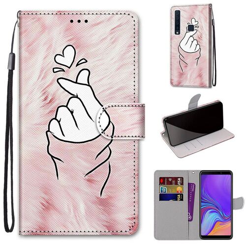 Samsung Galaxy A9 2018 Coque, Saturcase Beau Pu Cuir Magnétique Flip Portefeuille Support Porte-Carte Dragonne Protecteur Coque Housse Étui Pour Samsung Galaxy A9 2018 (Dh-12)