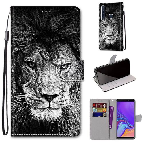 Samsung Galaxy A9 2018 Coque, Saturcase Beau Pu Cuir Magnétique Flip Portefeuille Support Porte-Carte Dragonne Protecteur Coque Housse Étui Pour Samsung Galaxy A9 2018 (Dh-13)