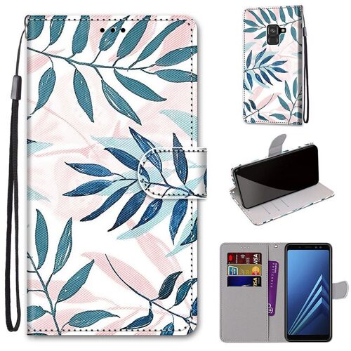 Samsung Galaxy A8 2018 Coque, Saturcase Beau Pu Cuir Magnétique Flip Portefeuille Support Porte-Carte Dragonne Protecteur Coque Housse Étui Pour Samsung Galaxy A8 2018 (Dh-16)