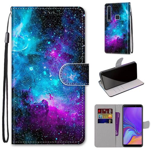 Samsung Galaxy A9 2018 Coque, Saturcase Beau Pu Cuir Magnétique Flip Portefeuille Support Porte-Carte Dragonne Protecteur Coque Housse Étui Pour Samsung Galaxy A9 2018 (Dh-8)