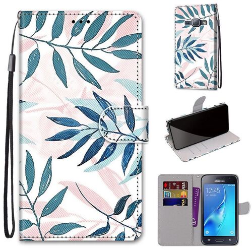 Samsung Galaxy J1 2016 Coque, Saturcase Beau Pu Cuir Magnétique Flip Portefeuille Support Porte-Carte Dragonne Protecteur Coque Housse Étui Pour Samsung Galaxy J1 2016 (Dh-16)