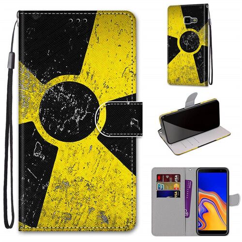 Samsung Galaxy J4 Plus 2018 Coque, Saturcase Beau Pu Cuir Magnétique Flip Portefeuille Support Porte-Carte Dragonne Protecteur Coque Housse Étui Pour Samsung Galaxy J4 Plus 2018 (Dh-6)