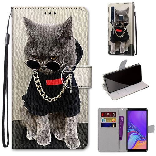 Samsung Galaxy A9 2018 Coque, Saturcase Beau Pu Cuir Magnétique Flip Portefeuille Support Porte-Carte Dragonne Protecteur Coque Housse Étui Pour Samsung Galaxy A9 2018 (Dh-14)