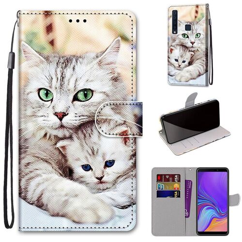 Samsung Galaxy A9 2018 Coque, Saturcase Beau Pu Cuir Magnétique Flip Portefeuille Support Porte-Carte Dragonne Protecteur Coque Housse Étui Pour Samsung Galaxy A9 2018 (Dh-11)