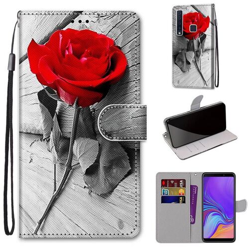 Samsung Galaxy A9 2018 Coque, Saturcase Beau Pu Cuir Magnétique Flip Portefeuille Support Porte-Carte Dragonne Protecteur Coque Housse Étui Pour Samsung Galaxy A9 2018 (Dh-10)