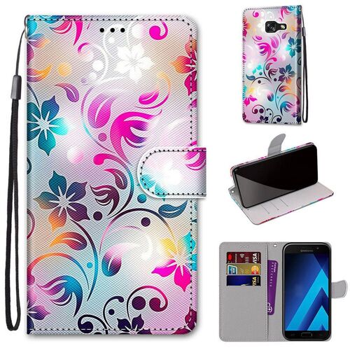 Samsung Galaxy A5 2017 Coque, Saturcase Beau Pu Cuir Magnétique Flip Portefeuille Support Porte-Carte Dragonne Protecteur Coque Housse Étui Pour Samsung Galaxy A5 2017 (Dh-18)