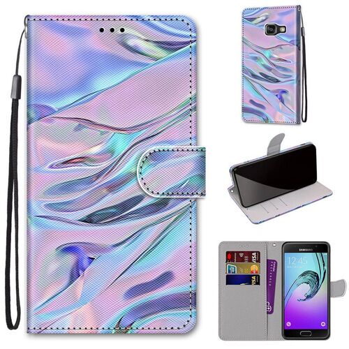 Samsung Galaxy A3 2016 Coque, Saturcase Beau Pu Cuir Magnétique Flip Portefeuille Support Porte-Carte Dragonne Protecteur Coque Housse Étui Pour Samsung Galaxy A3 2016 (Dh-9)