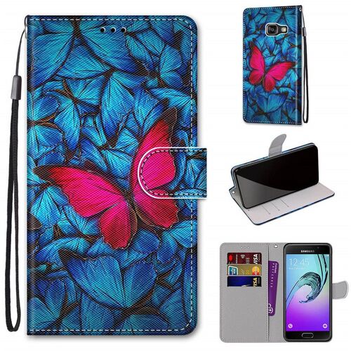 Samsung Galaxy A3 2016 Coque, Saturcase Beau Pu Cuir Magnétique Flip Portefeuille Support Porte-Carte Dragonne Protecteur Coque Housse Étui Pour Samsung Galaxy A3 2016 (Dh-20)