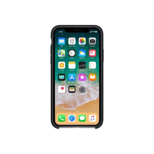 Apple - Coque De Protection Pour Téléphone Portable - Silicone - Noir - Pour Iphone X