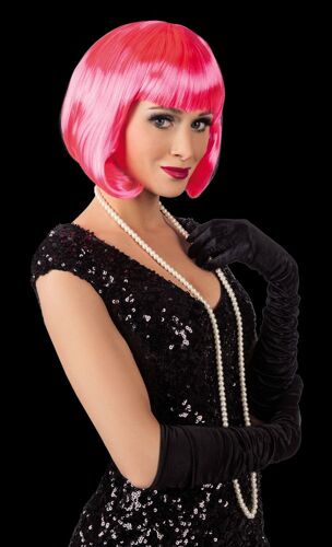 Perruque Cabaret Rose Fluo