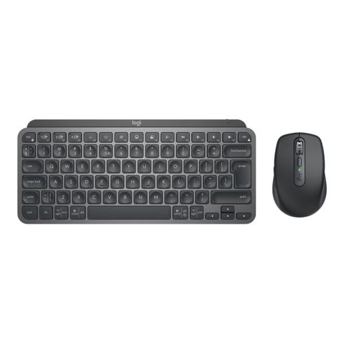 Logitech MX Keys Mini Combo for Business - Ensemble clavier et souris - rétroéclairé - sans fil - 2.4 GHz, Bluetooth LE - QWERTZ - Allemand - graphite