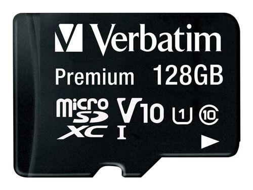 Verbatim Premium - Carte mémoire flash (adaptateur SD inclus(e)) - 128 Go - UHS Class 1 / Class10 - 300x - microSDXC UHS-I