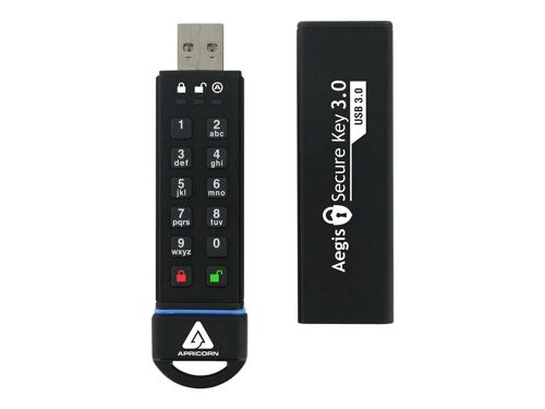 Clé sécurisée Apricorn Aegis 3.0 - Clé USB - chiffré - 120 Go - USB 3.0