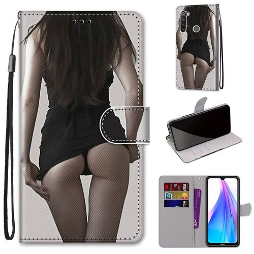 Xiaomi Redmi Note 8t Coque, Saturcase Beau Pu Cuir Magnétique Flip Portefeuille Support Porte-Carte Dragonne Protecteur Coque Housse Étui Pour Xiaomi Redmi Note 8t (Dh-1)