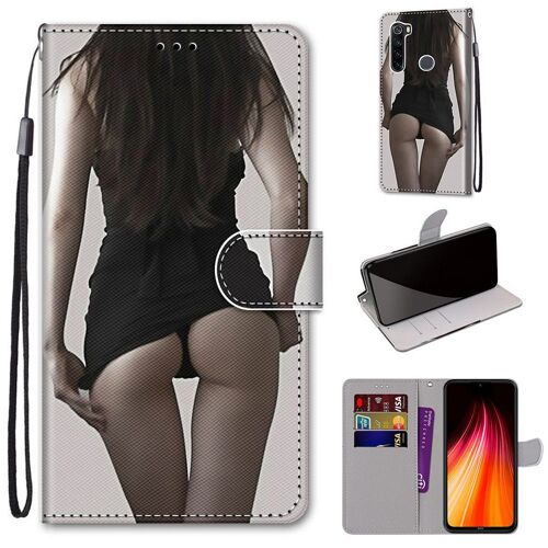 Xiaomi Redmi Note 8 Coque, Saturcase Beau Pu Cuir Magnétique Flip Portefeuille Support Porte-Carte Dragonne Protecteur Coque Housse Étui Pour Xiaomi Redmi Note 8 (Dh-1)