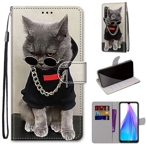 Xiaomi Redmi Note 8t Coque, Saturcase Beau Pu Cuir Magnétique Flip Portefeuille Support Porte-Carte Dragonne Protecteur Coque Housse Étui Pour Xiaomi Redmi Note 8t (Dh-14)