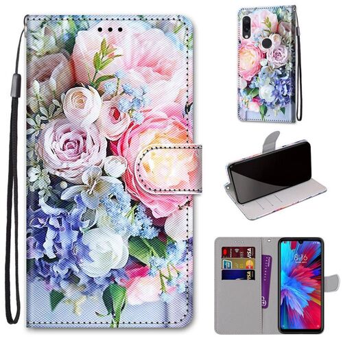 Xiaomi Redmi Note 7 Coque, Saturcase Beau Pu Cuir Magnétique Flip Portefeuille Support Porte-Carte Dragonne Protecteur Coque Housse Étui Pour Xiaomi Redmi Note 7 (Dh-7)