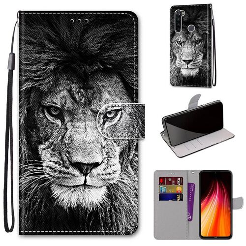 Xiaomi Redmi Note 8 Coque, Saturcase Beau Pu Cuir Magnétique Flip Portefeuille Support Porte-Carte Dragonne Protecteur Coque Housse Étui Pour Xiaomi Redmi Note 8 (Dh-13)