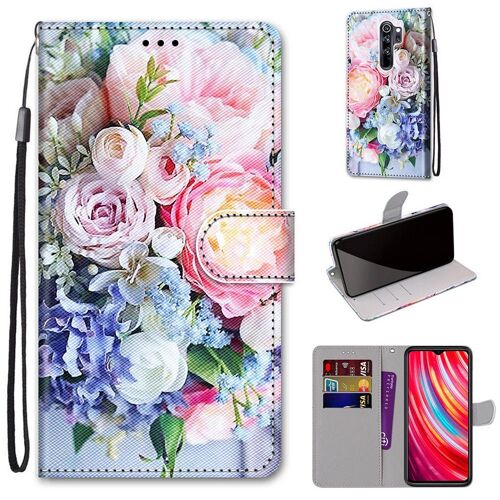 Xiaomi Redmi Note 8 Pro Coque, Saturcase Beau Pu Cuir Magnétique Flip Portefeuille Support Porte-Carte Dragonne Protecteur Coque Housse Étui Pour Xiaomi Redmi Note 8 Pro (Dh-7)