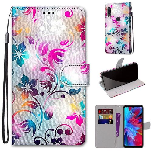 Xiaomi Redmi Note 7 Coque, Saturcase Beau Pu Cuir Magnétique Flip Portefeuille Support Porte-Carte Dragonne Protecteur Coque Housse Étui Pour Xiaomi Redmi Note 7 (Dh-18)