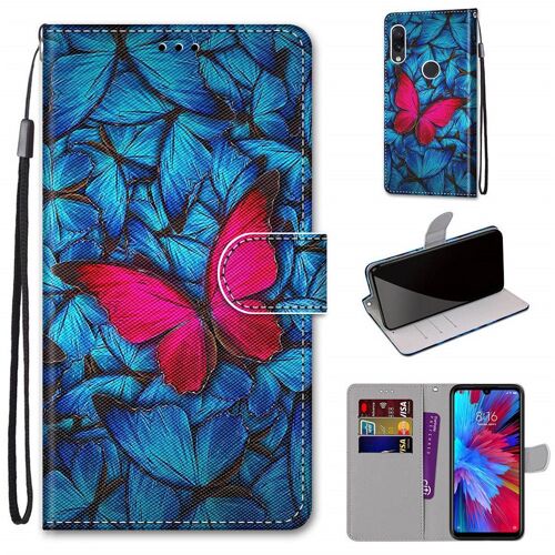 Xiaomi Redmi Note 7 Coque, Saturcase Beau Pu Cuir Magnétique Flip Portefeuille Support Porte-Carte Dragonne Protecteur Coque Housse Étui Pour Xiaomi Redmi Note 7 (Dh-20)