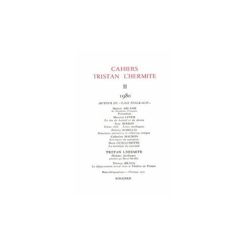 Cahiers Tristan L'hermite N° 2, 1980