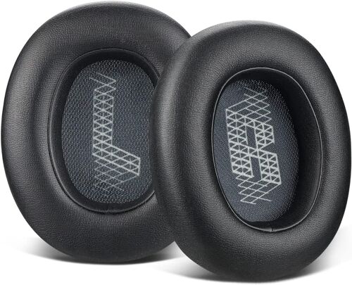 Coussinets d'oreille pour JBL E65 (E65BTNC)/Live 650 (650NC 650BTNC)/Live 660 (660NC 660BTNC)/Duet NC Over-Ear Casque(Noir)