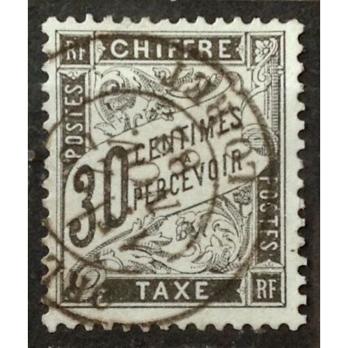 Taxe A Percevoir - Chiffre Taxe Duval - 30c Noir (Très Joli N° 18) Obl - France Année 1881 - Brn83 - N15363