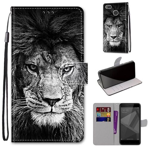 Xiaomi Redmi 4x Coque, Saturcase Beau Pu Cuir Magnétique Flip Portefeuille Support Porte-Carte Dragonne Protecteur Coque Housse Étui Pour Xiaomi Redmi 4x (Dh-13)