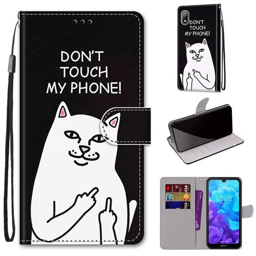 Huawei Y5 2019 Coque, Saturcase Beau Pu Cuir Magnétique Flip Portefeuille Support Porte-Carte Dragonne Protecteur Coque Housse Étui Pour Huawei Y5 2019 (Dh-5)