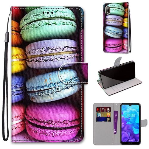 Huawei Y5 2019 Coque, Saturcase Beau Pu Cuir Magnétique Flip Portefeuille Support Porte-Carte Dragonne Protecteur Coque Housse Étui Pour Huawei Y5 2019 (Dh-3)