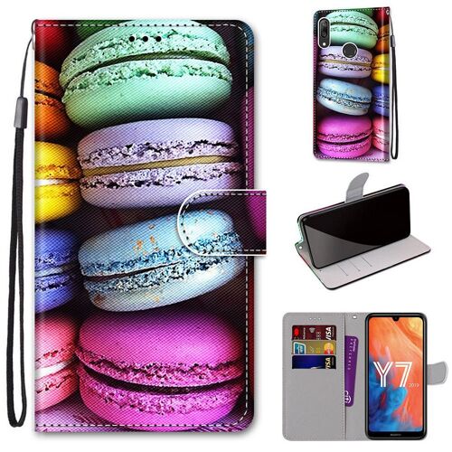 Huawei Y7 2019 Coque, Saturcase Beau Pu Cuir Magnétique Flip Portefeuille Support Porte-Carte Dragonne Protecteur Coque Housse Étui Pour Huawei Y7 2019 / Y7 Prime 2019 (Dh-3)