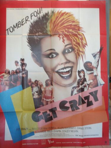 Get Crazy - 1983 - Affiche Originale Pliee 120 X 160 - Rock'n Roll - Lou Reed