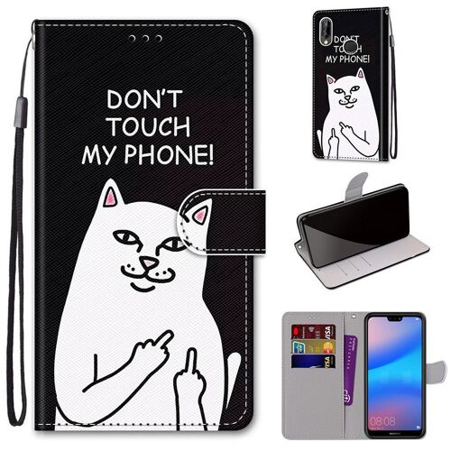 Huawei P20 Lite Coque, Saturcase Beau Pu Cuir Magnétique Flip Portefeuille Support Porte-Carte Dragonne Protecteur Coque Housse Étui Pour Huawei P20 Lite (Dh-5)
