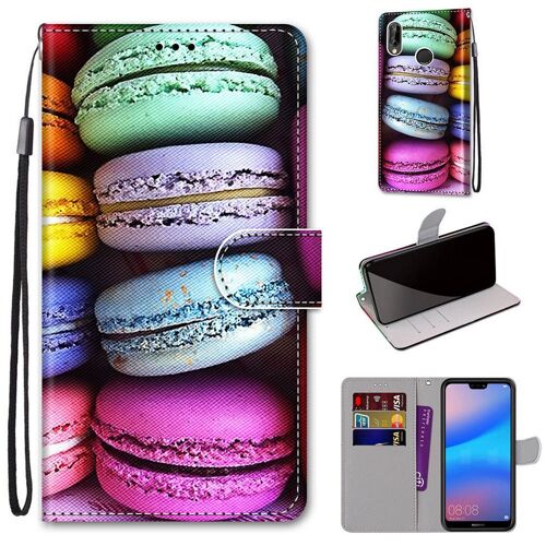 Huawei P20 Lite Coque, Saturcase Beau Pu Cuir Magnétique Flip Portefeuille Support Porte-Carte Dragonne Protecteur Coque Housse Étui Pour Huawei P20 Lite (Dh-3)