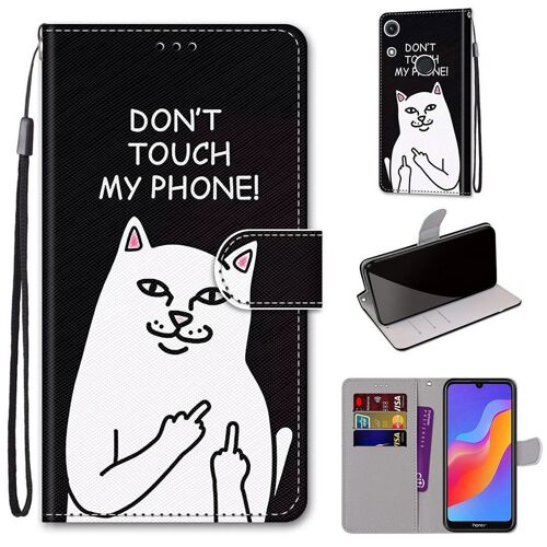 Huawei Y6 2019 / Honor 8a Coque, Saturcase Beau Pu Cuir Magnétique Flip Portefeuille Support Porte-Carte Dragonne Protecteur Coque Housse Étui Pour Huawei Y6 2019 / Honor 8a (Dh-5)