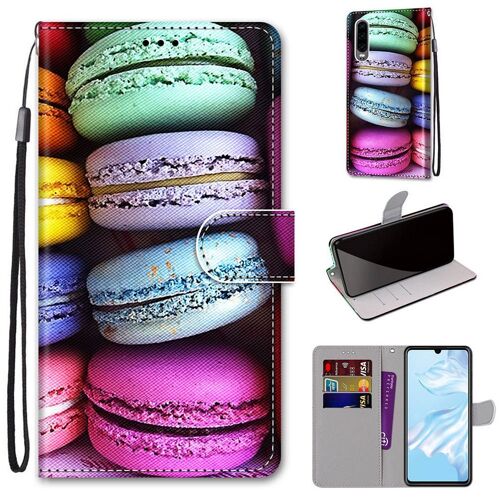 Huawei P30 Coque, Saturcase Beau Pu Cuir Magnétique Flip Portefeuille Support Porte-Carte Dragonne Protecteur Coque Housse Étui Pour Huawei P30 (Dh-3)