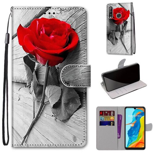 Huawei P30 Lite Coque, Saturcase Beau Pu Cuir Magnétique Flip Portefeuille Support Porte-Carte Dragonne Protecteur Coque Housse Étui Pour Huawei P30 Lite (Dh-10)