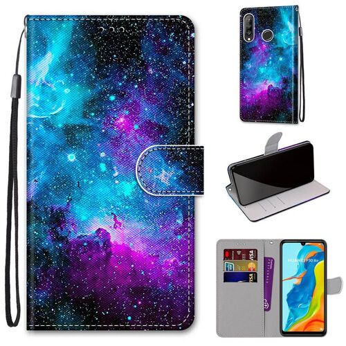 Huawei P30 Lite Coque, Saturcase Beau Pu Cuir Magnétique Flip Portefeuille Support Porte-Carte Dragonne Protecteur Coque Housse Étui Pour Huawei P30 Lite (Dh-8)