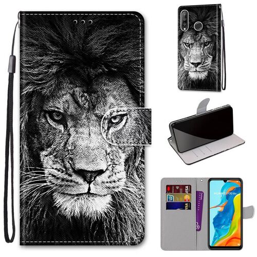 Huawei P30 Lite Coque, Saturcase Beau Pu Cuir Magnétique Flip Portefeuille Support Porte-Carte Dragonne Protecteur Coque Housse Étui Pour Huawei P30 Lite (Dh-13)
