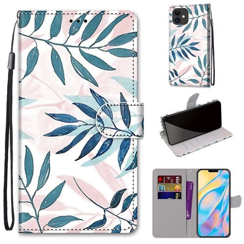 Apple Iphone 12 Mini Coque, Saturcase Beau Pu Cuir Magnétique Flip Portefeuille Support Porte-Carte Dragonne Protecteur Coque Housse Étui Pour Apple Iphone 12 Mini (Dh-16)