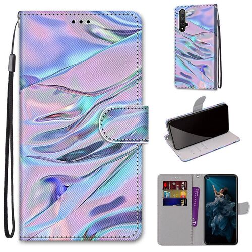 Huawei Nova 5t Coque, Saturcase Beau Pu Cuir Magnétique Flip Portefeuille Support Porte-Carte Dragonne Protecteur Coque Housse Étui Pour Huawei Nova 5t (Dh-9)
